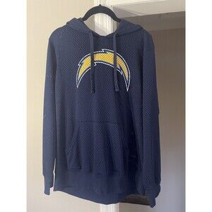 Women’s Extra Large Los Angeles LA Chargers Mesh Holey Hoodie Pockets NFL Sports
